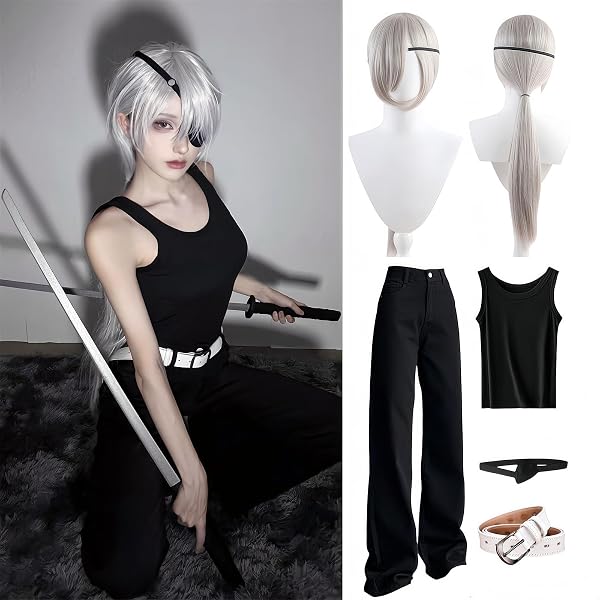 Amazon.co.jp: [UD] チェンソーマン 天使の悪魔 コスプレ衣装+羽+髪
